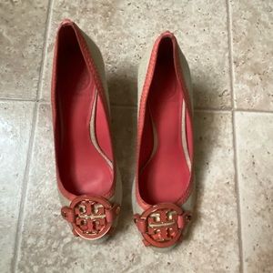 Tory Burch peek-a-boo toe sandle